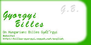 gyorgyi billes business card